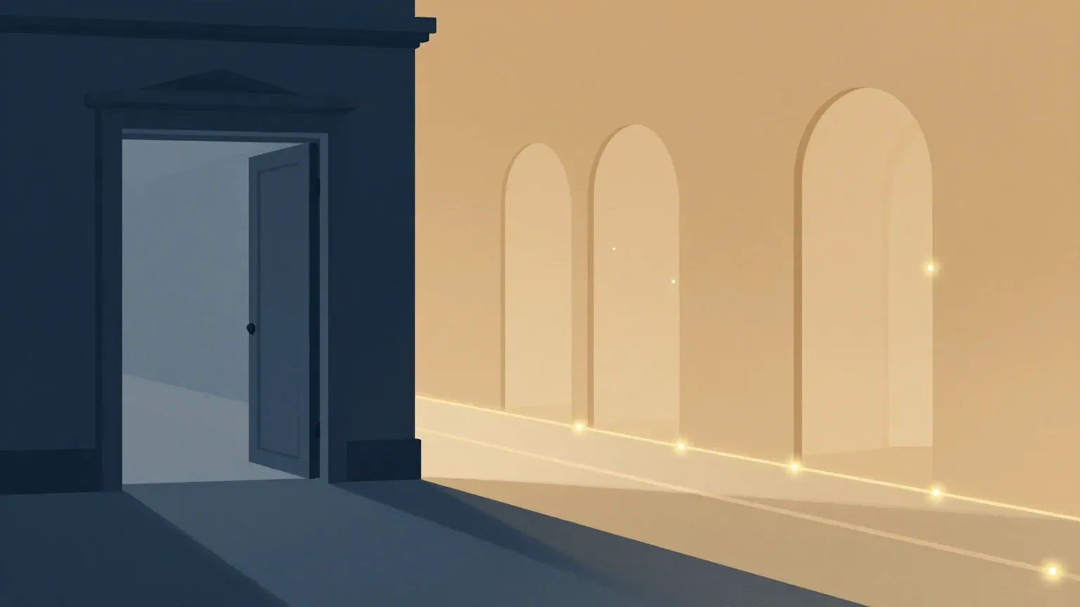 A sealed gate versus regulated lanes, illustrating the article's core idea