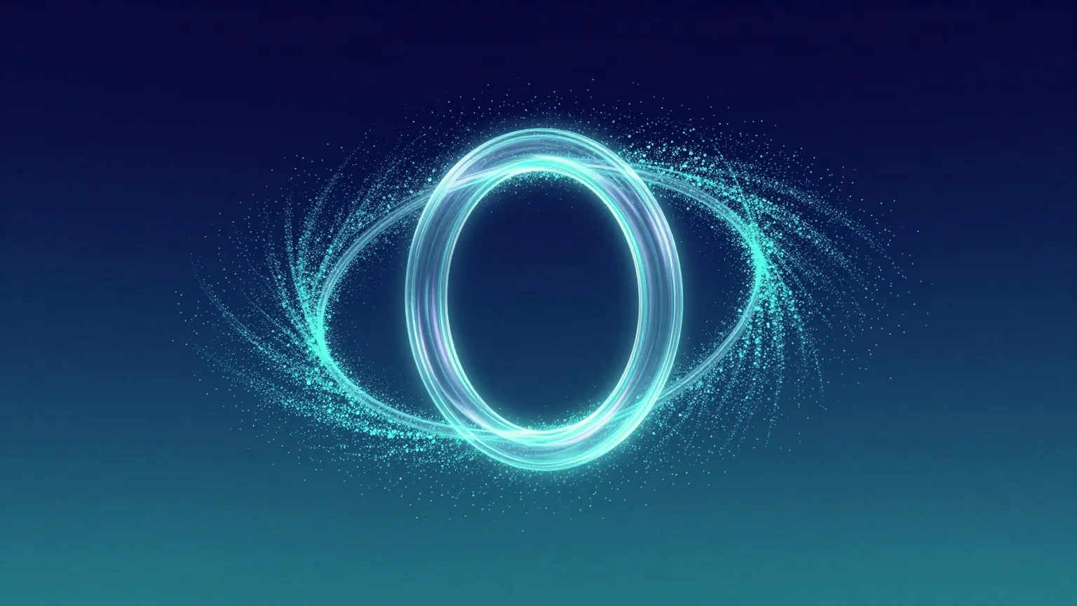 Abstract image of scattered execution records passing through a refining pipe and returning as a single loop