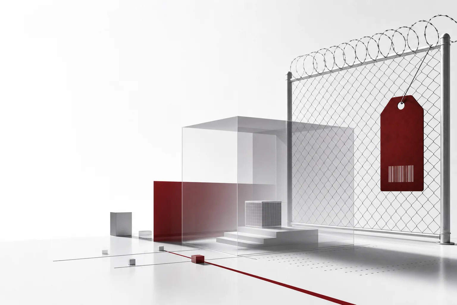 Image illustrating the concept of a price tag on the fence