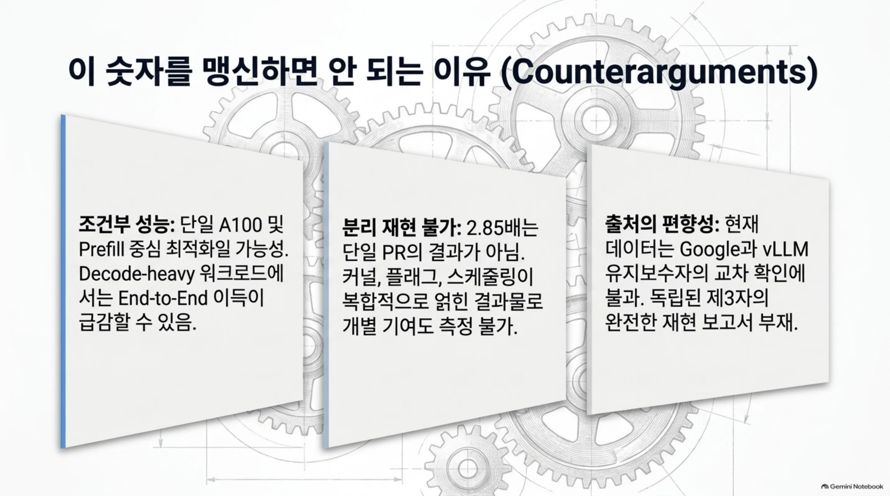 이 숫자를 맹신하면 안 되는 이유: 조건부 성능, 분리 재현 불가, 출처의 편향성
