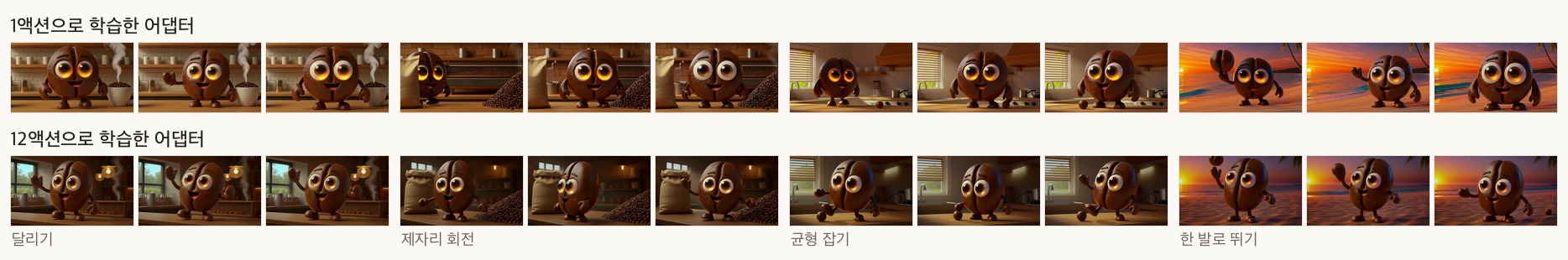 홀드아웃 동작 비교