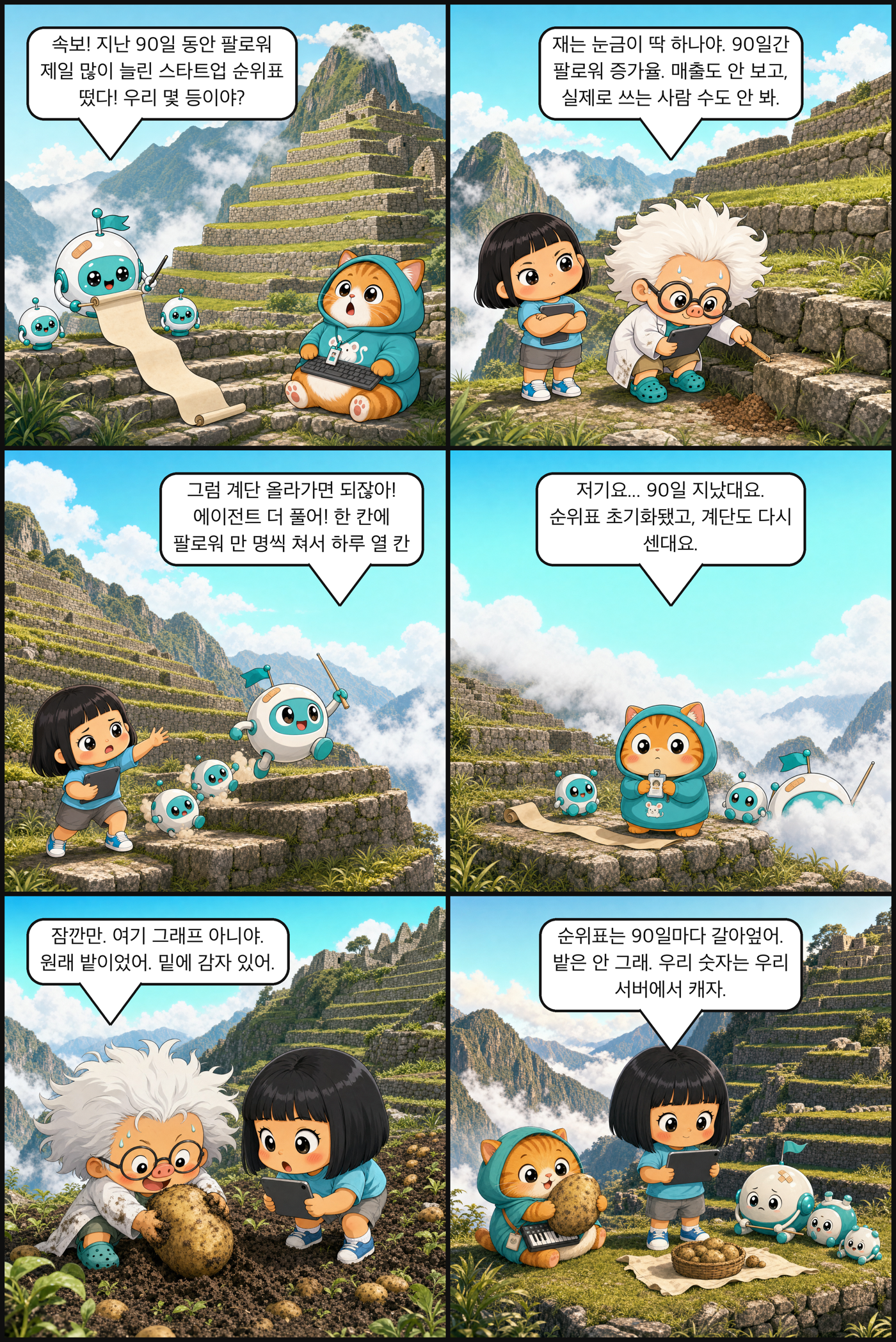 순위표는 리셋, 감자는 남았다