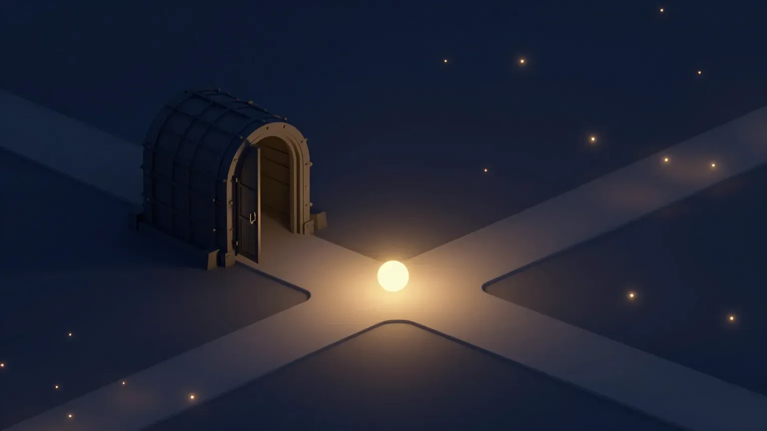 One problem forking into two paths, illustrating the core concept
