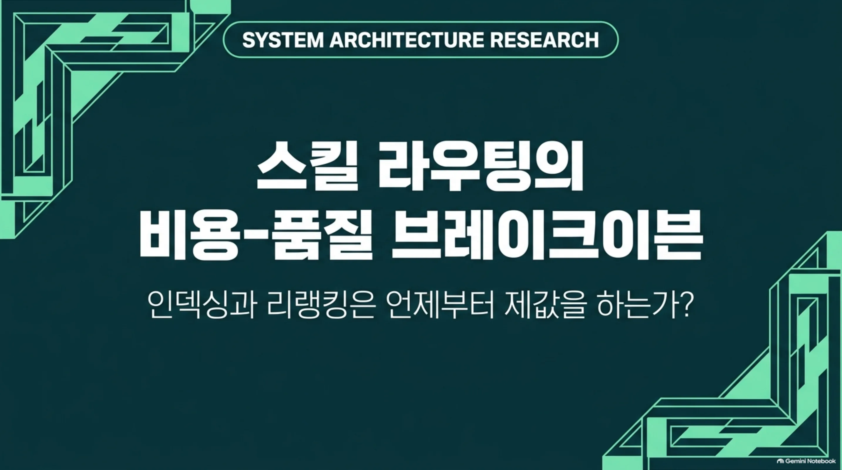 selection-breakeven-skill-routing-architecture 슬라이드 1