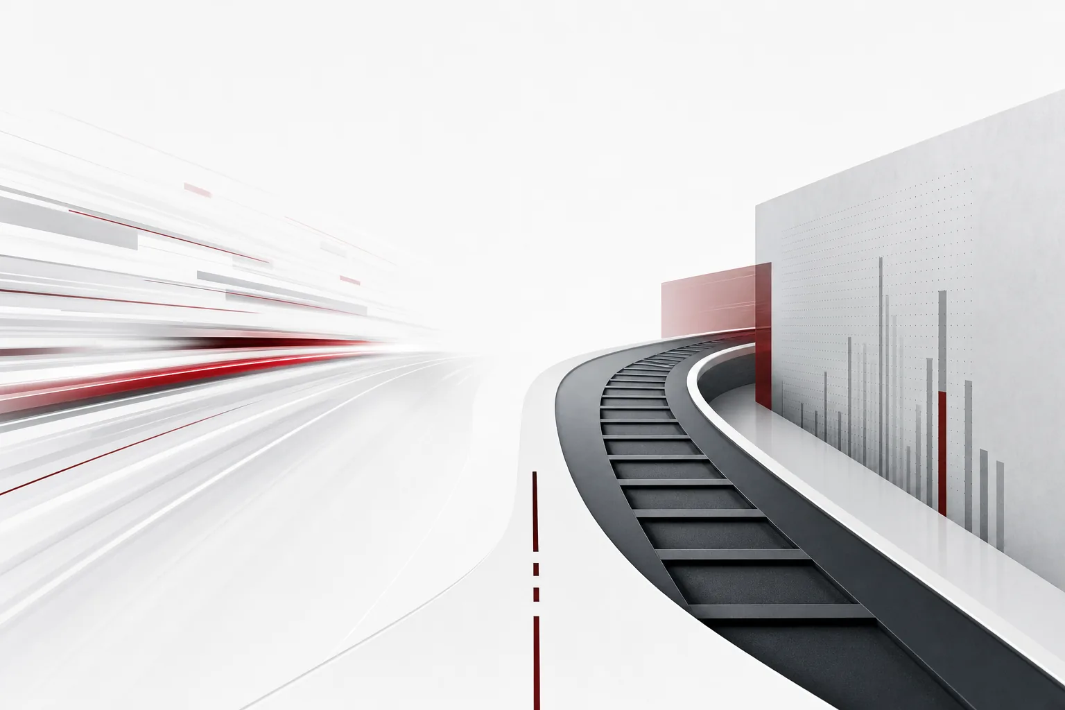 Conceptual image of why the speed axis split in two, as one lab accelerated and the other hit the brakes