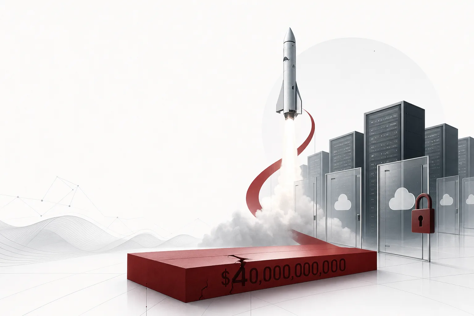 Image illustrating the concept of the day a rocket company borrowed $40 billion for AI