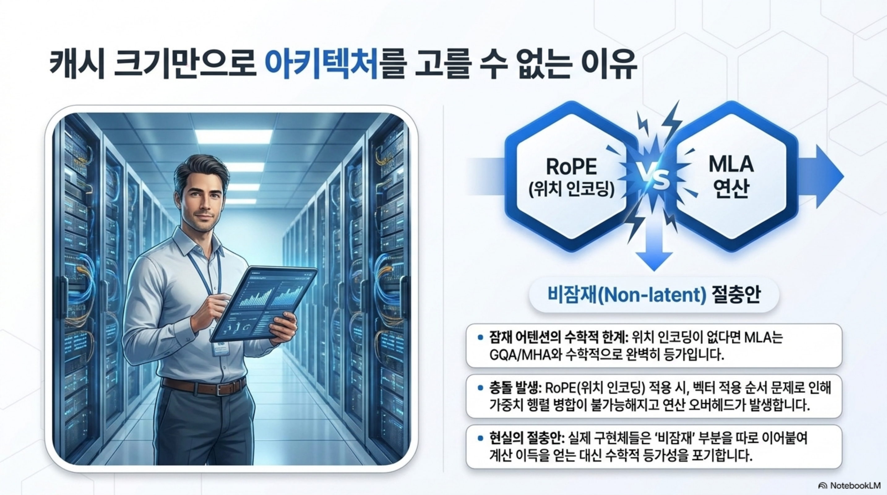 RoPE 위치 인코딩과 잠재 어텐션의 충돌, 그리고 비잠재 절충안