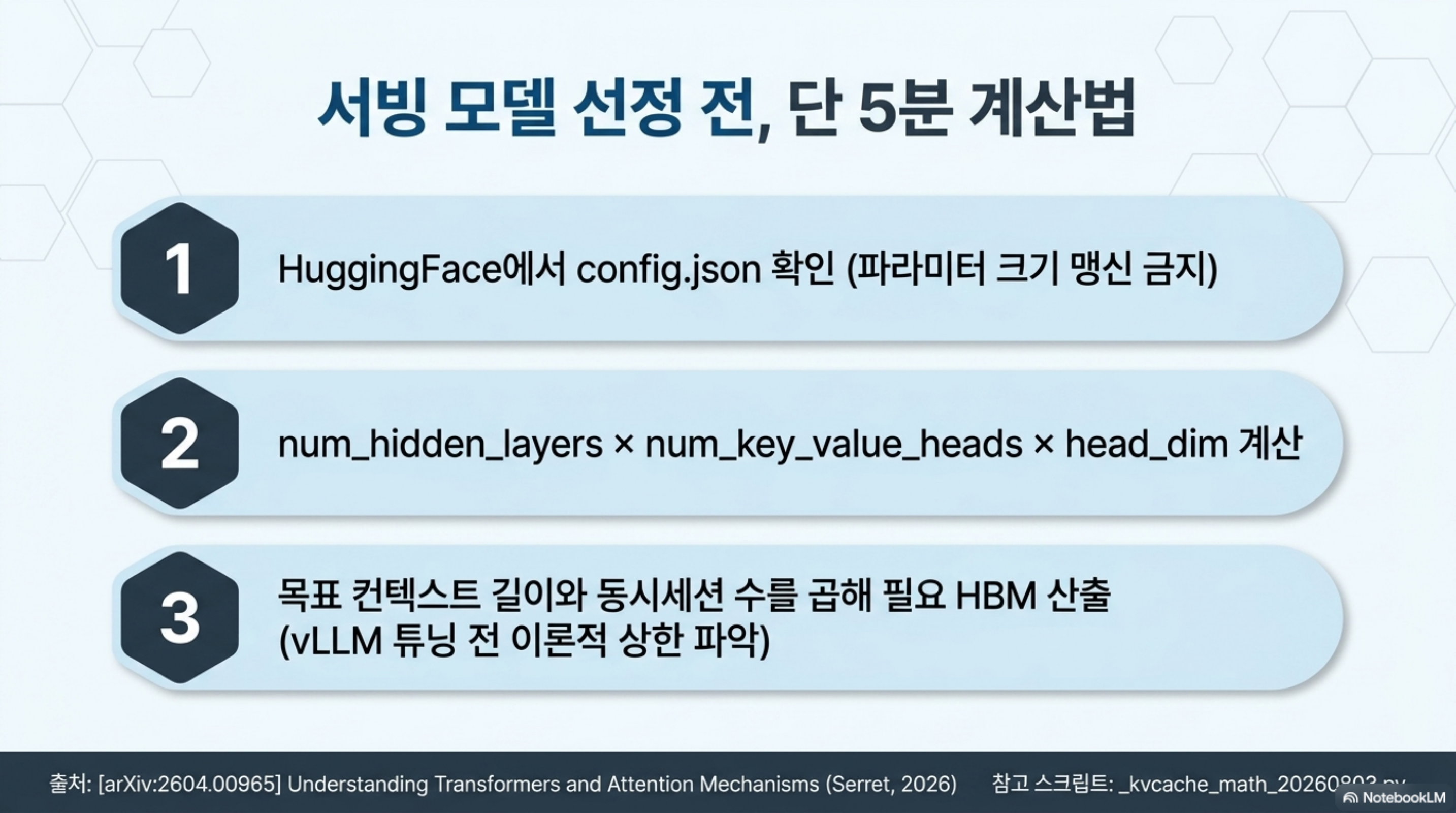 서빙 모델 선정 전 5분 계산법 3단계