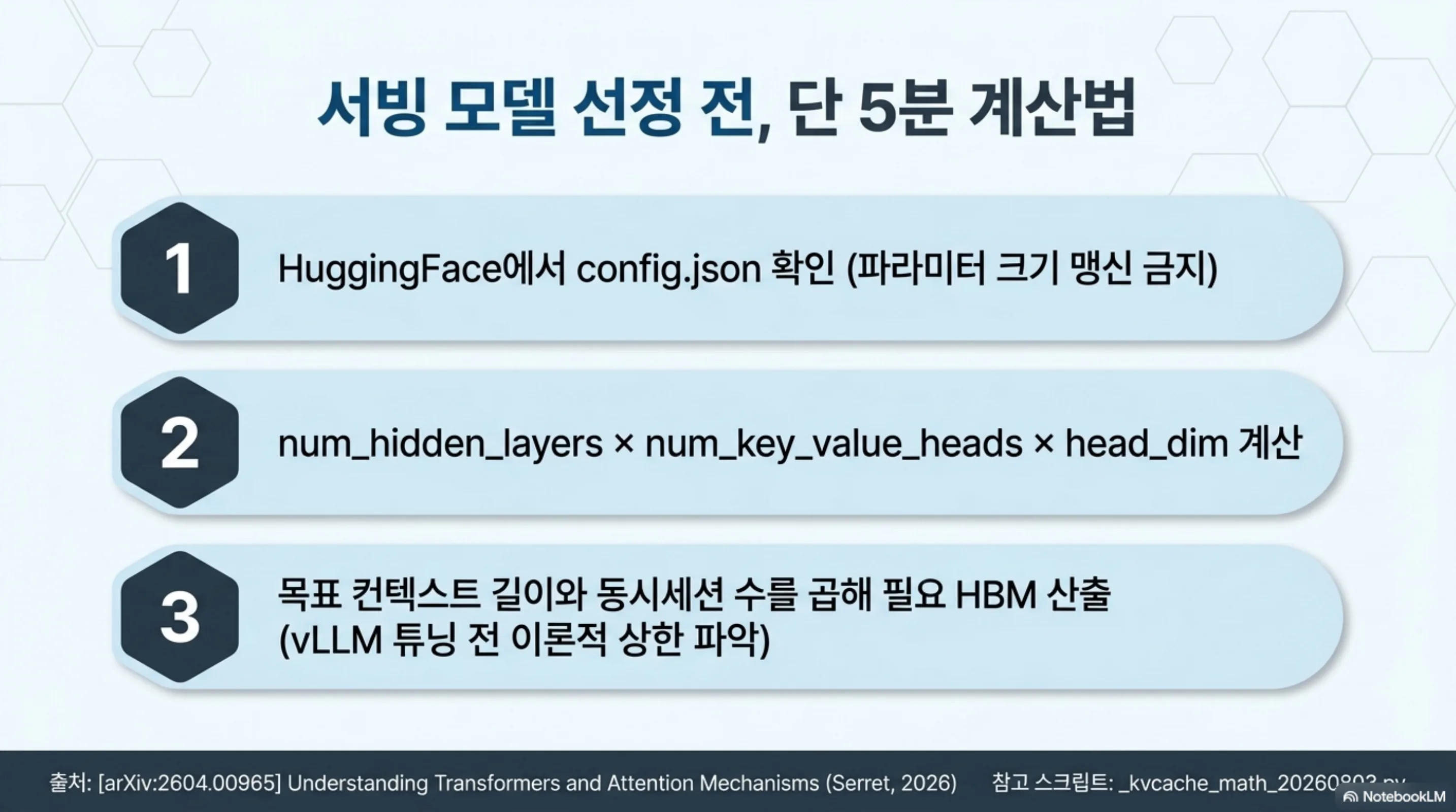 서빙 모델 선정 전 5분 계산법 3단계